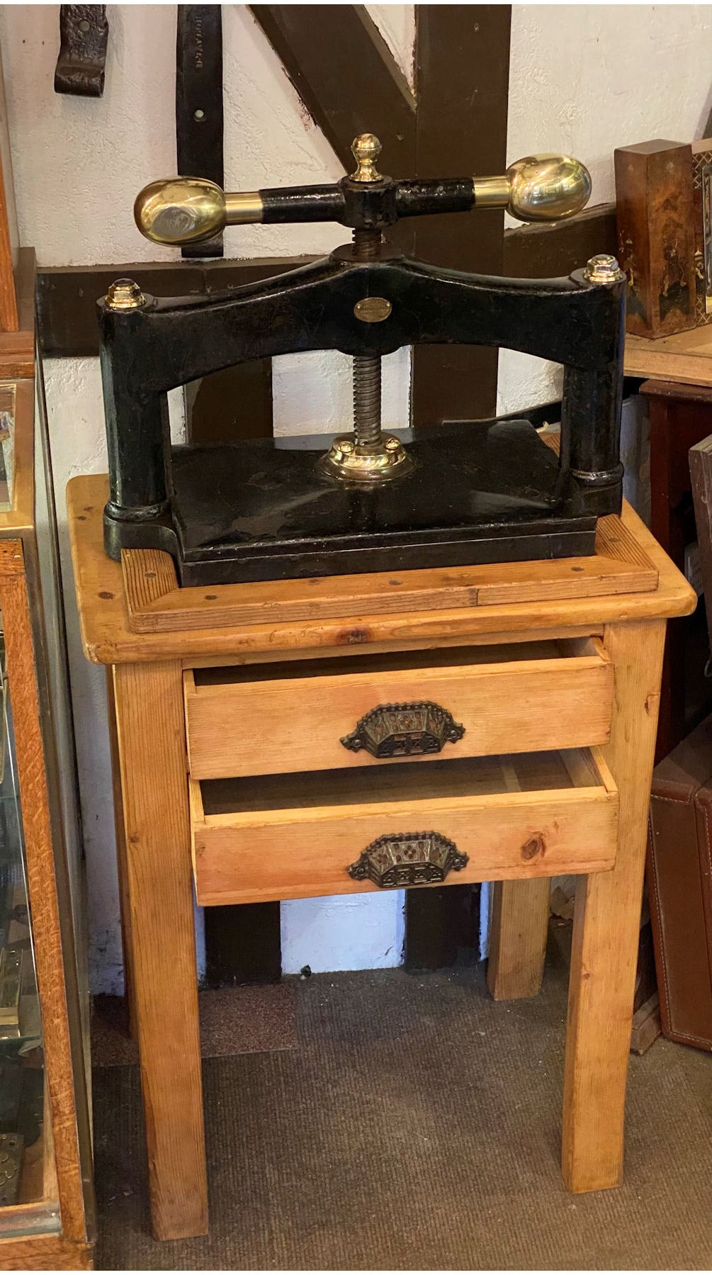 Cast Iron Book Press on Base — view 2