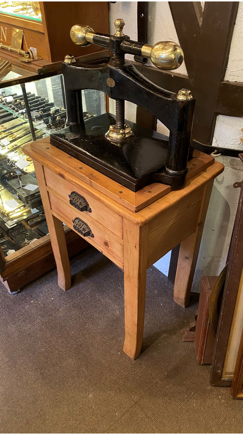 Cast Iron Book Press on Base — view 3