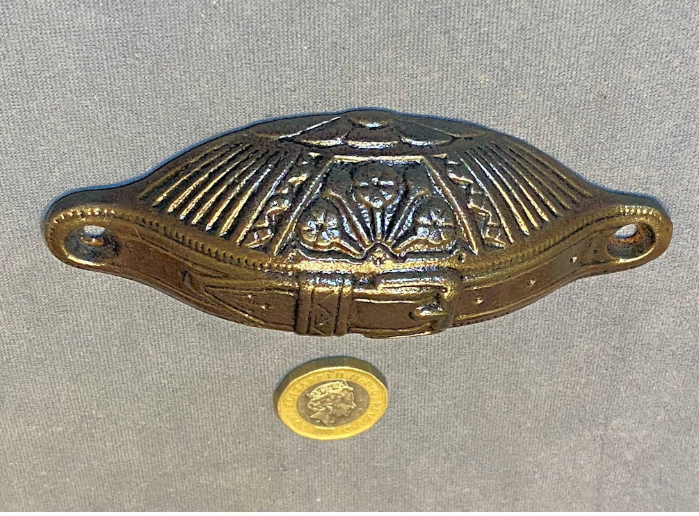 Cast Iron Cup Drawer Handle — Cast iron, late 19th century