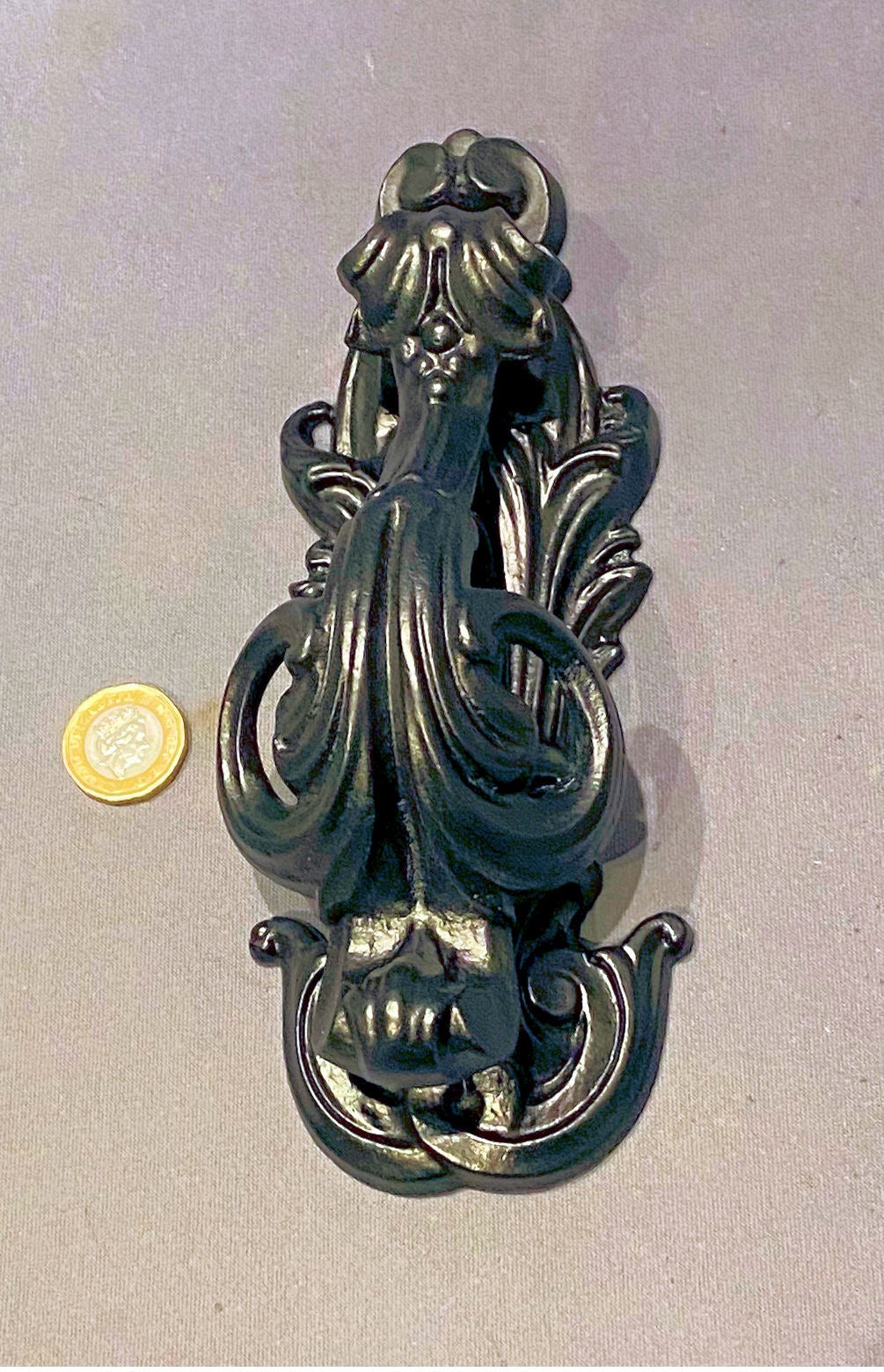 Cast Iron Door Knocker — Cast iron, late 19th century