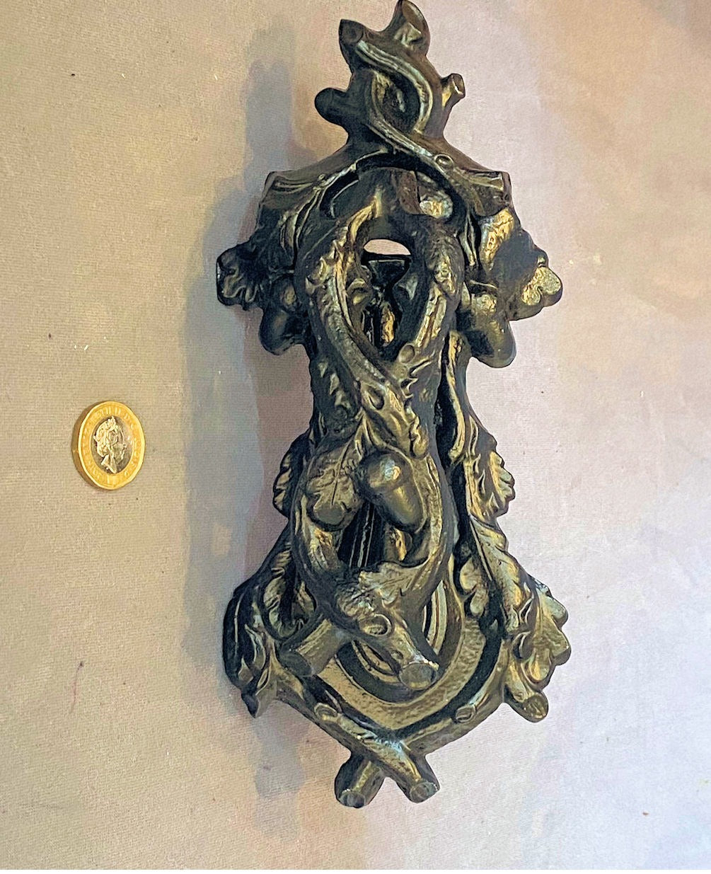 Cast Iron Door Knocker — Cast iron, late 19th century