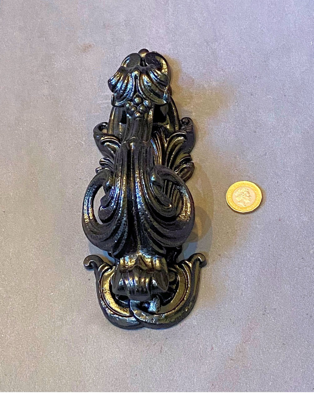Cast Iron Door Knocker — Cast iron, late 19th century