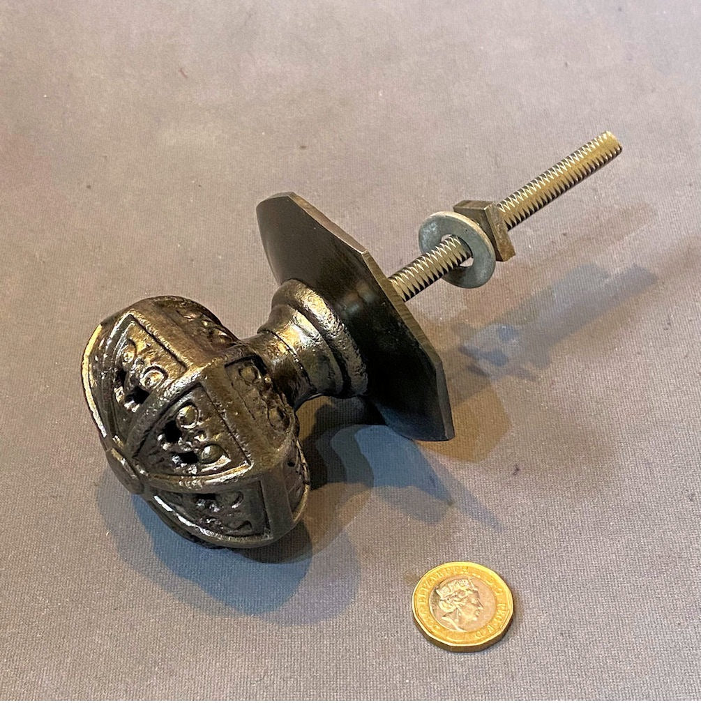Cast Iron Door Pull Knob — Cast iron, late 19th century
