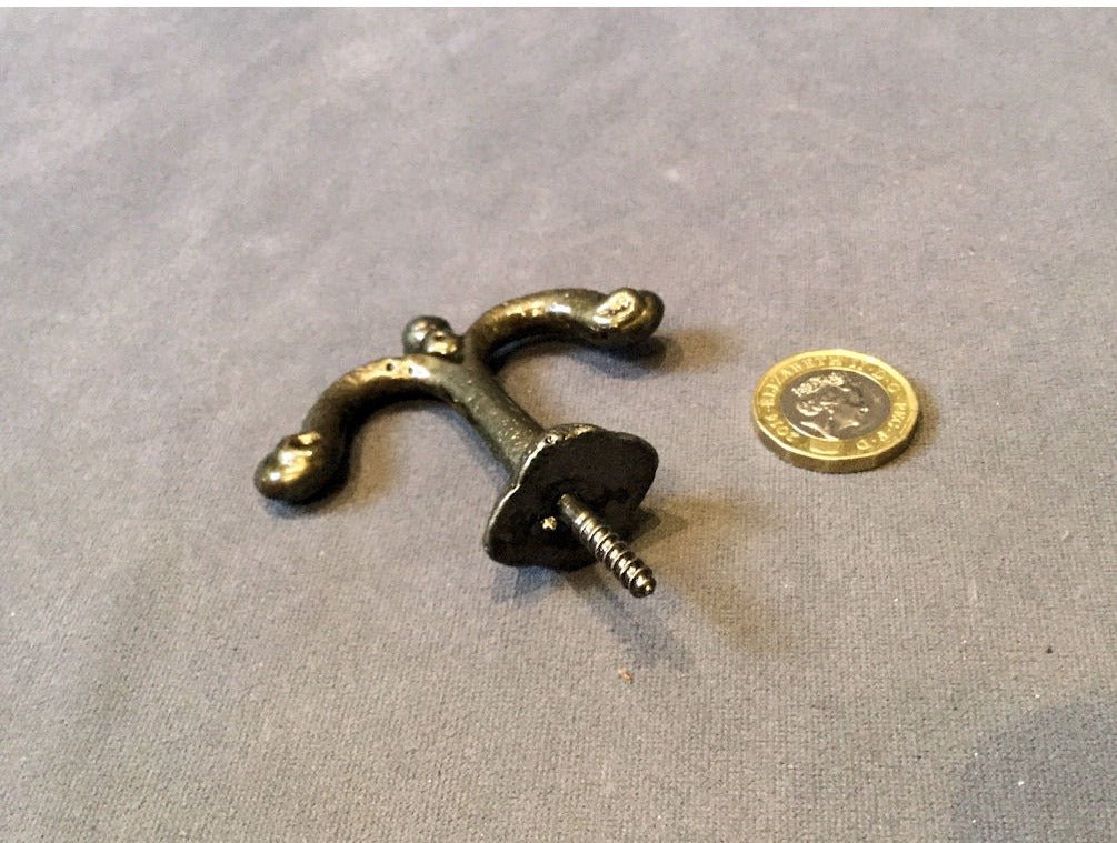 Cast Iron Double Coat / Cup Hook, 3 available — view 2