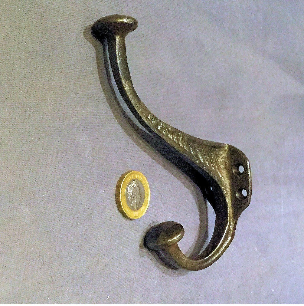 Cast Iron Hat and Coat Hook, 2 available — Cast iron, late 19th century