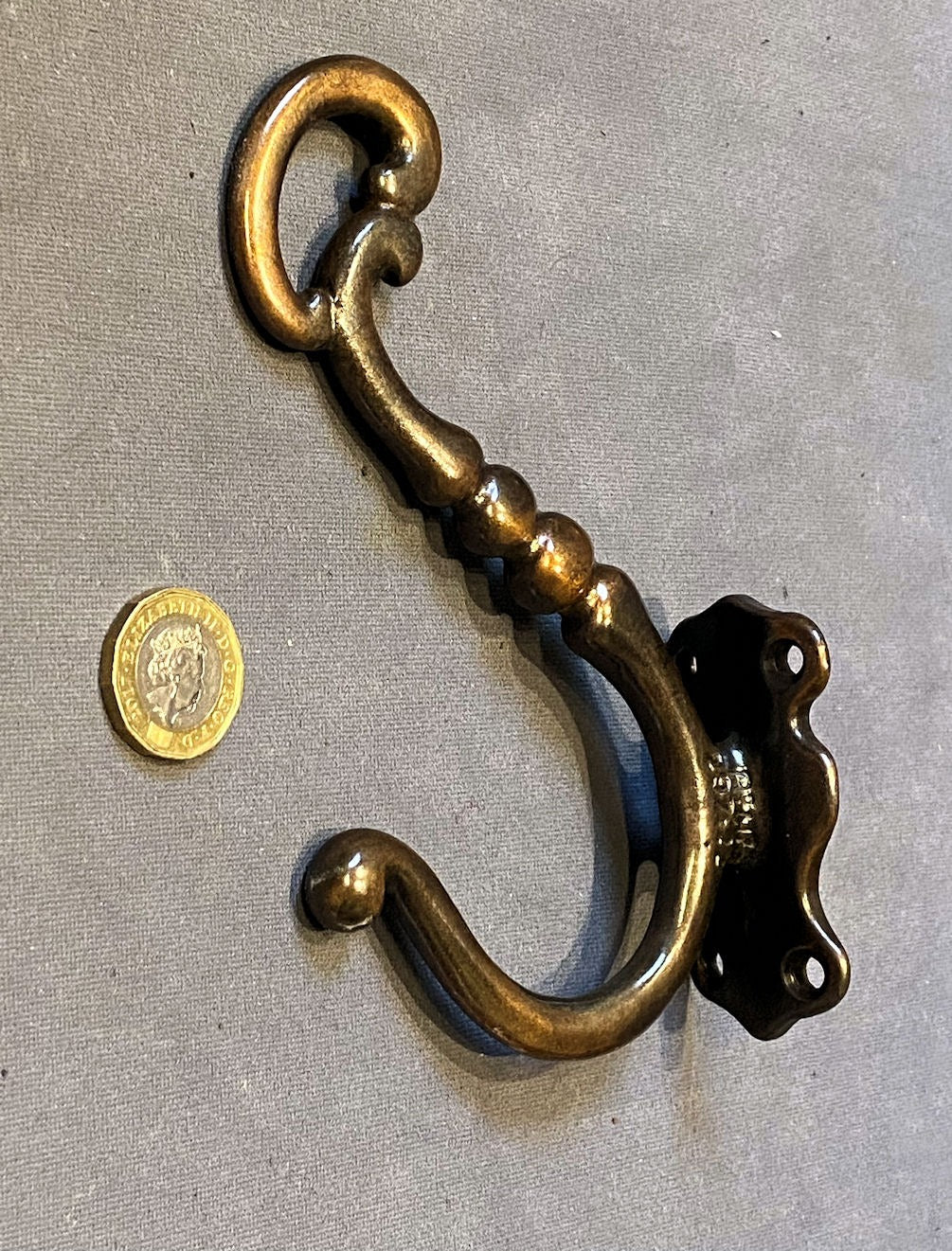 Cast Iron Hat and Coat Hook — Cast iron, late 19th century