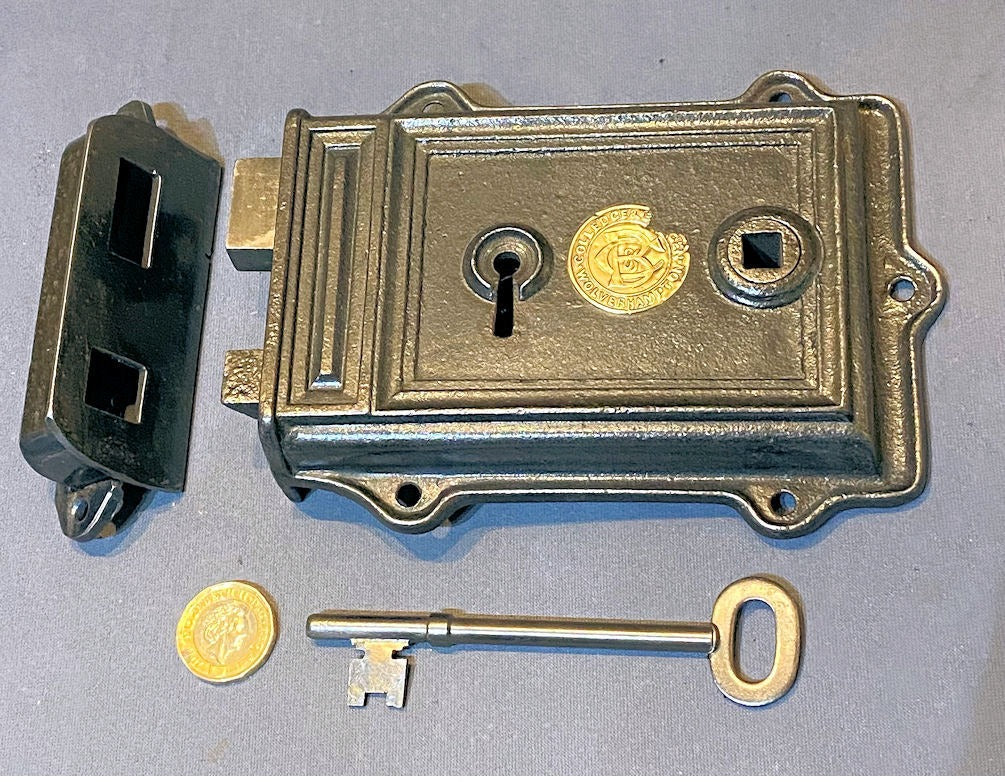 Cast Iron Rim Lock — Cast iron, 1920's