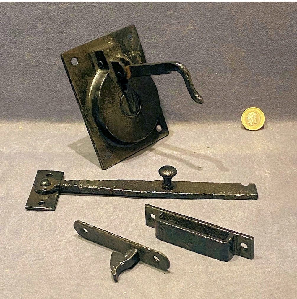 Cast Iron Ring Door Latch Set — view 2