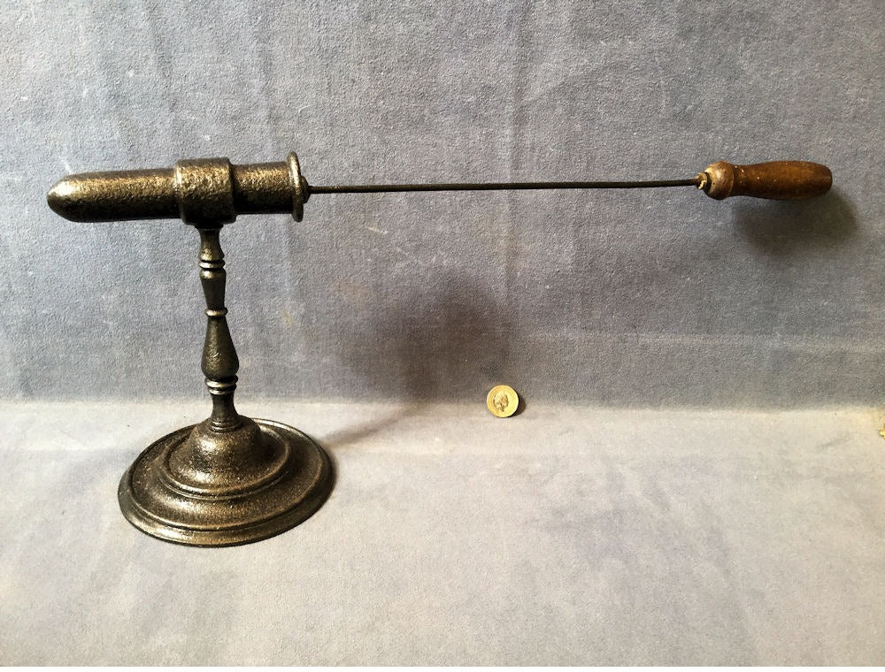 Cast Iron Tally Iron with Poker — Iron, late 19th century