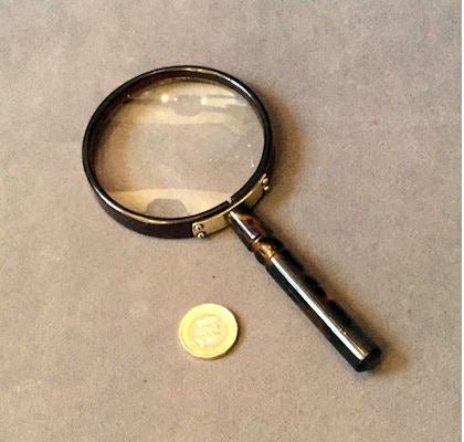 Celluloid Framed Magnifying Glass — Glass, 1920's