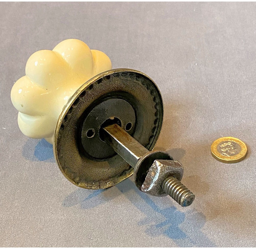 Ceramic & Brass Door Pull Knob — view 3