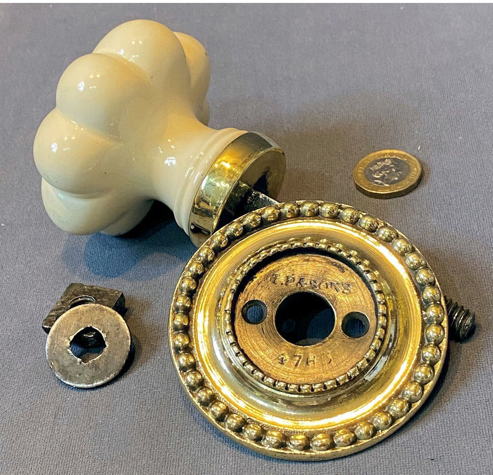 Ceramic & Brass Door Pull Knob — view 4