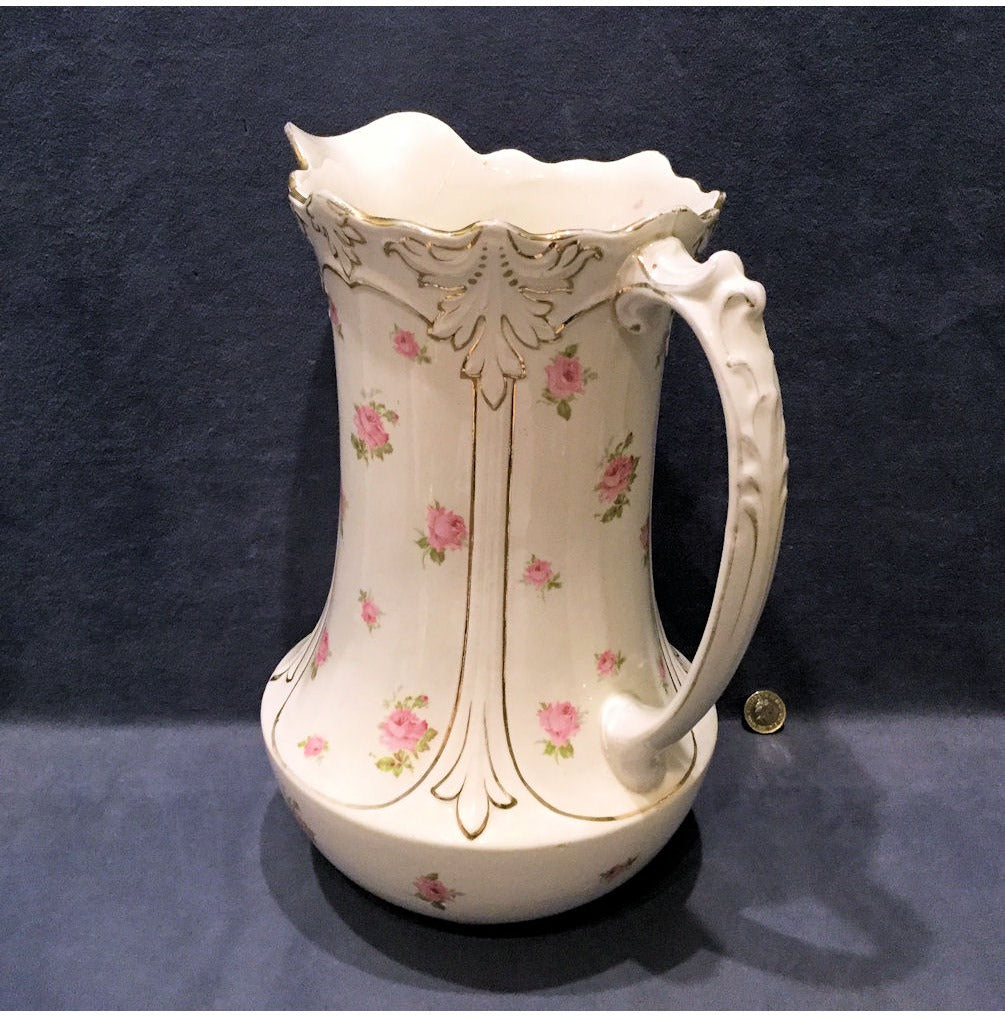 Ceramic Ewer Pink Roses — view 2