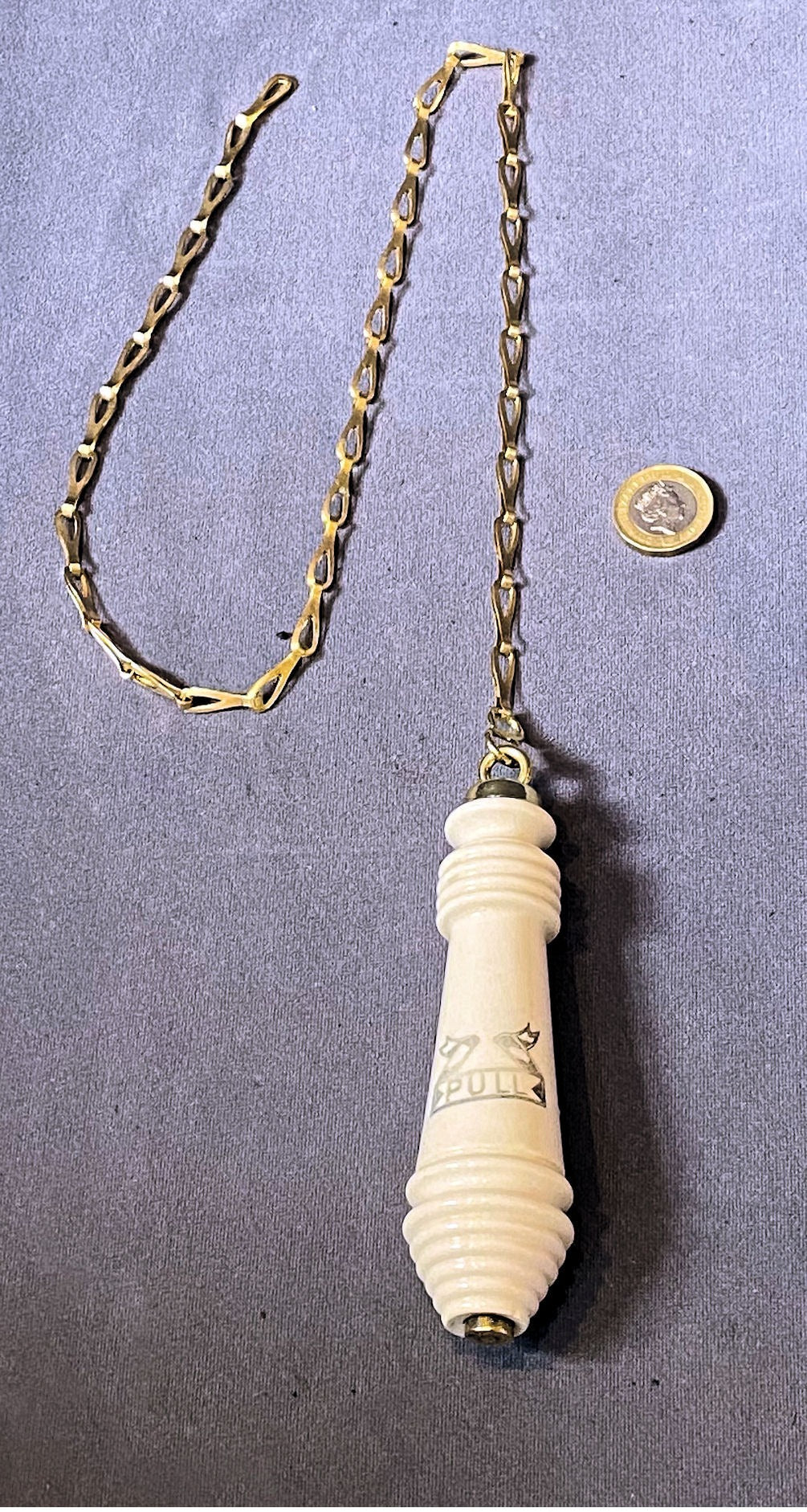 Ceramic Loo Pull — Ceramic, 1920's