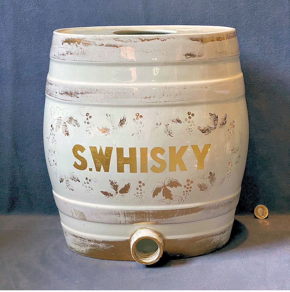 Ceramic Scotch Whisky Barrel — Ceramic, circa 1900