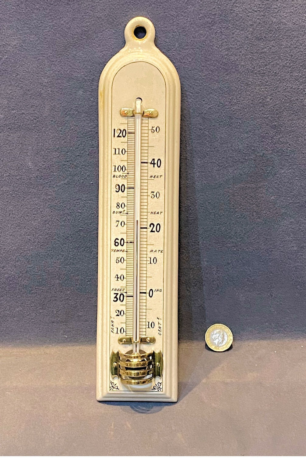 Ceramic Wall Thermometre — Ceramic, circa 1900