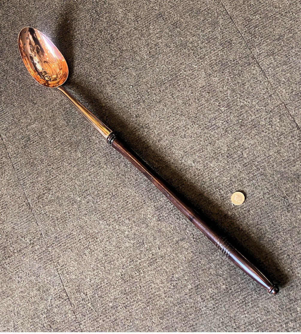 Chefs Copper Straining Ladle — Copper, late 19th century