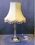 Chromed Corinthian Column Electric Side Lamp — Chrome, 1920's
