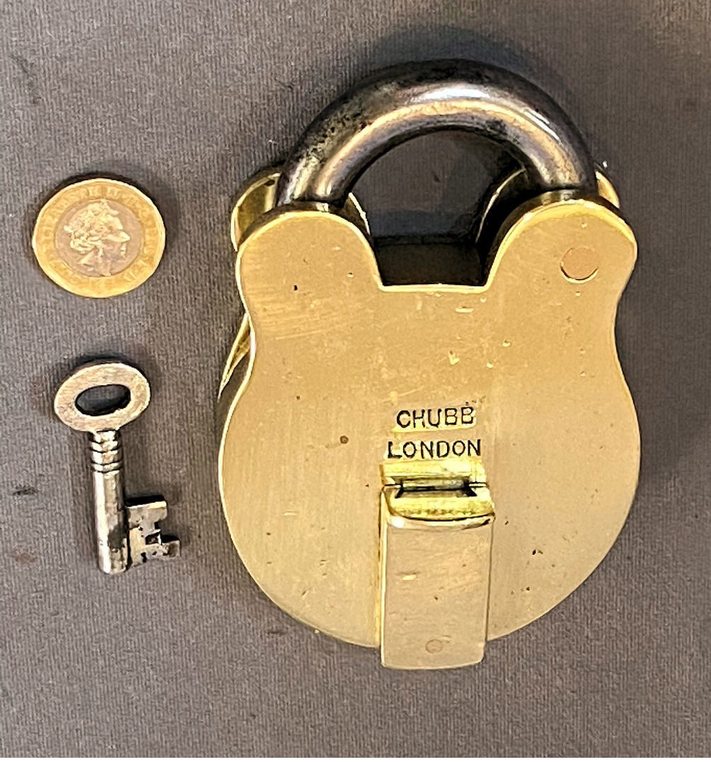 Chubb Brass Padlock — Brass, late 19th century
