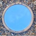 Circular Bevelled Wall Mirror — Wood, 1930's
