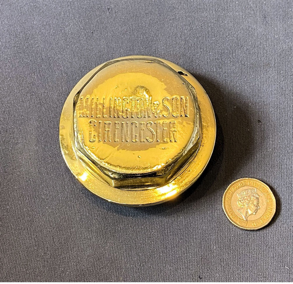 Cirencester Brass Waggon Hub Cap — Brass, late 19th century