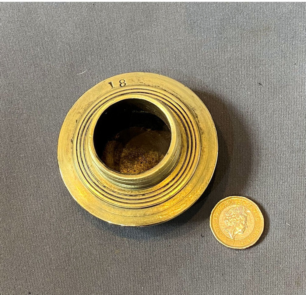 Cirencester Brass Waggon Hub Cap — view 2