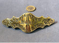 Cirencester Saddler's Brass Name Plate — Brass, late 19th century