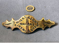 Cirencester Saddler's Brass Name Plate — Brass, late 19th century
