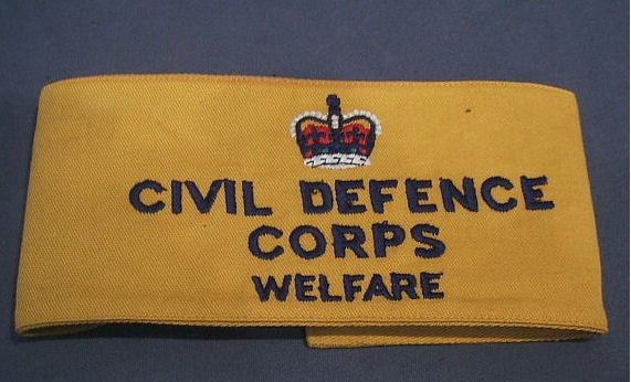 Civil Defence Welfare Armband, 3 available — 1954