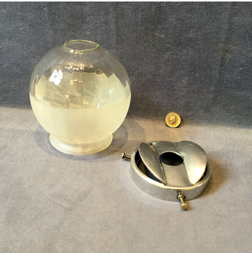 Clear and Frosted Glass Lamp Shade — view 3