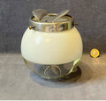 Clear and White Glass Gas Lamp Shade — Glass, late 19th century