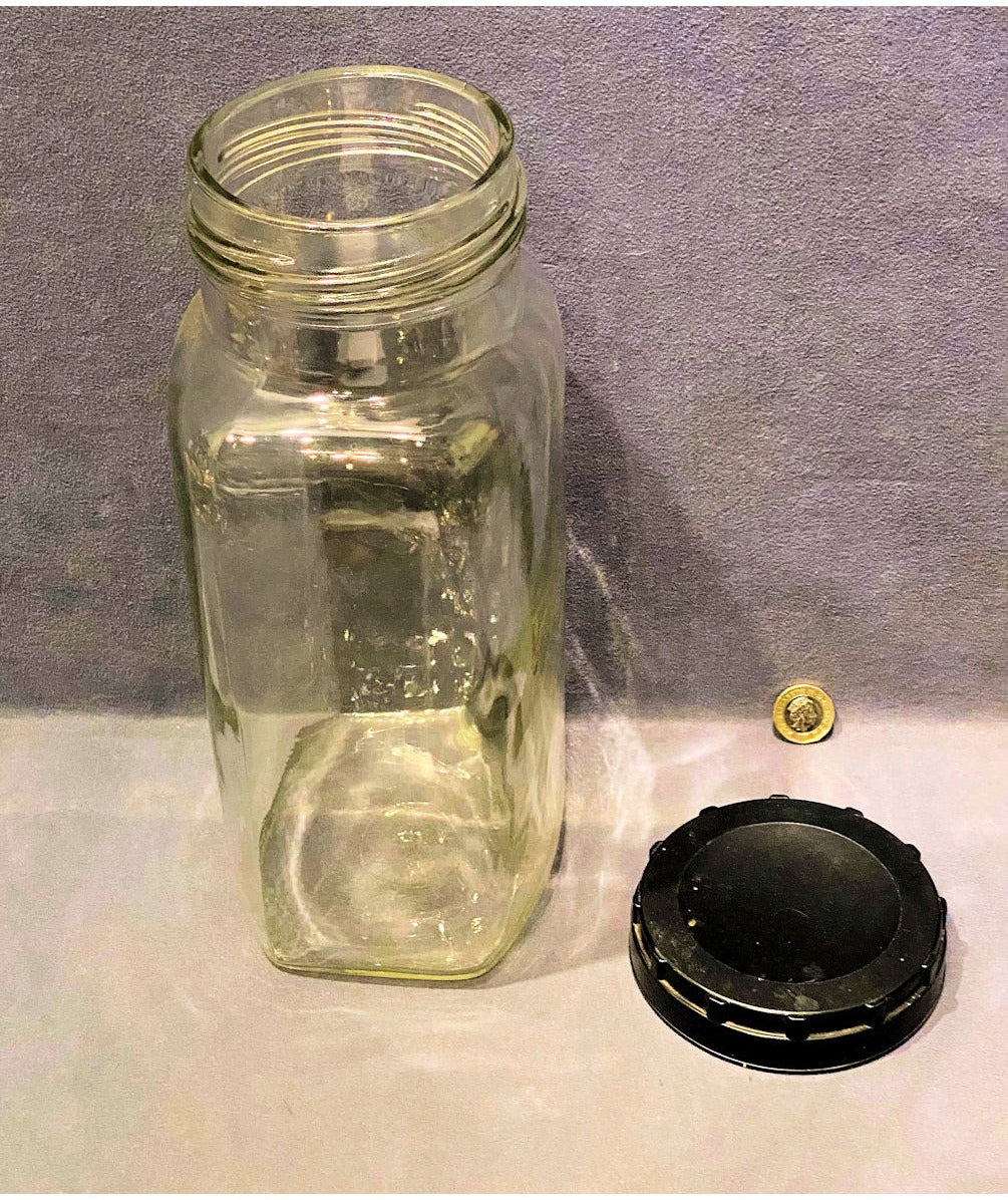 Clear Glass Shop Sweet Jar — view 2