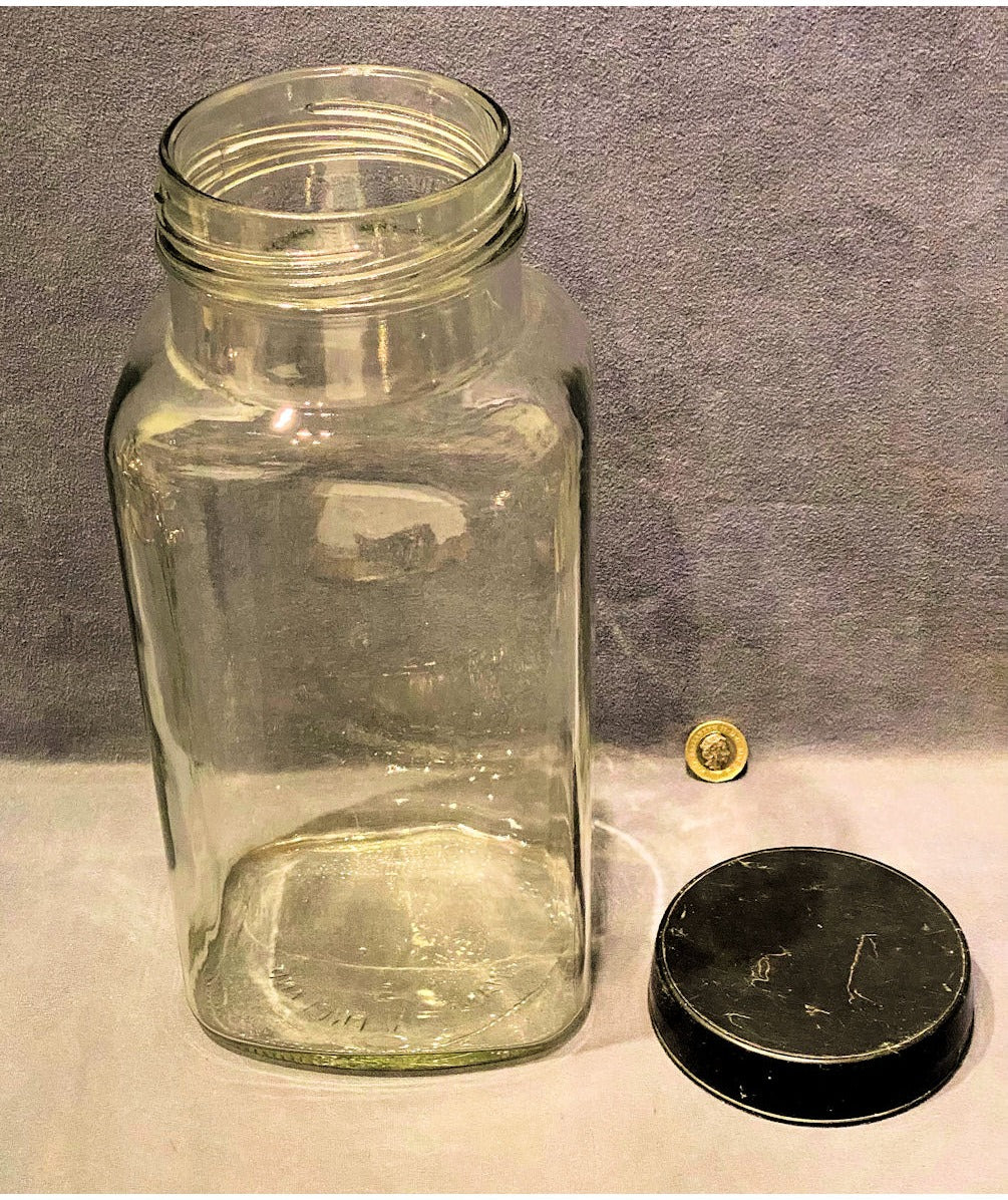 Clear Glass Shop Sweet Jar — view 2