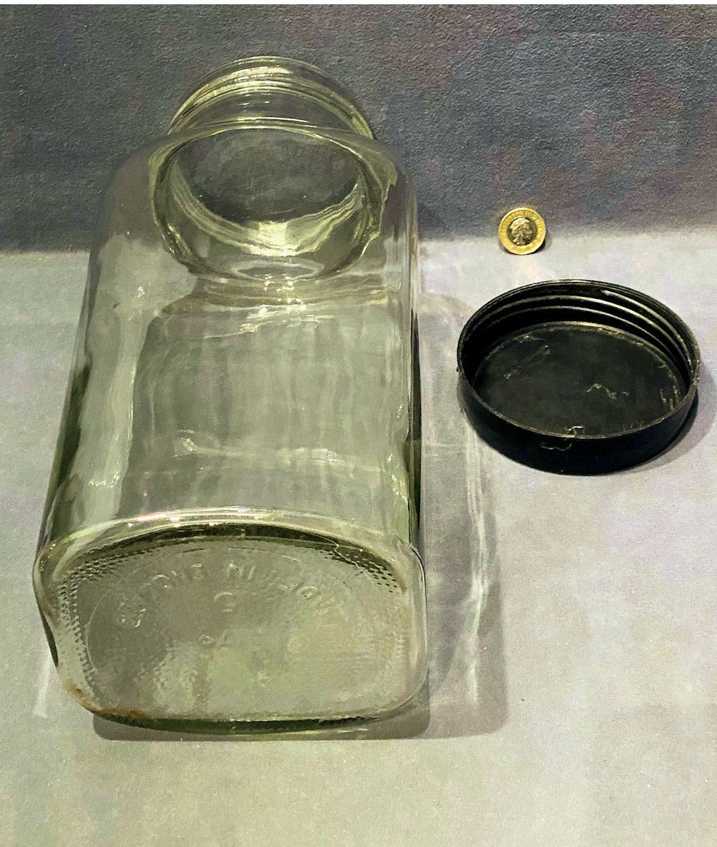 Clear Glass Shop Sweet Jar — view 3