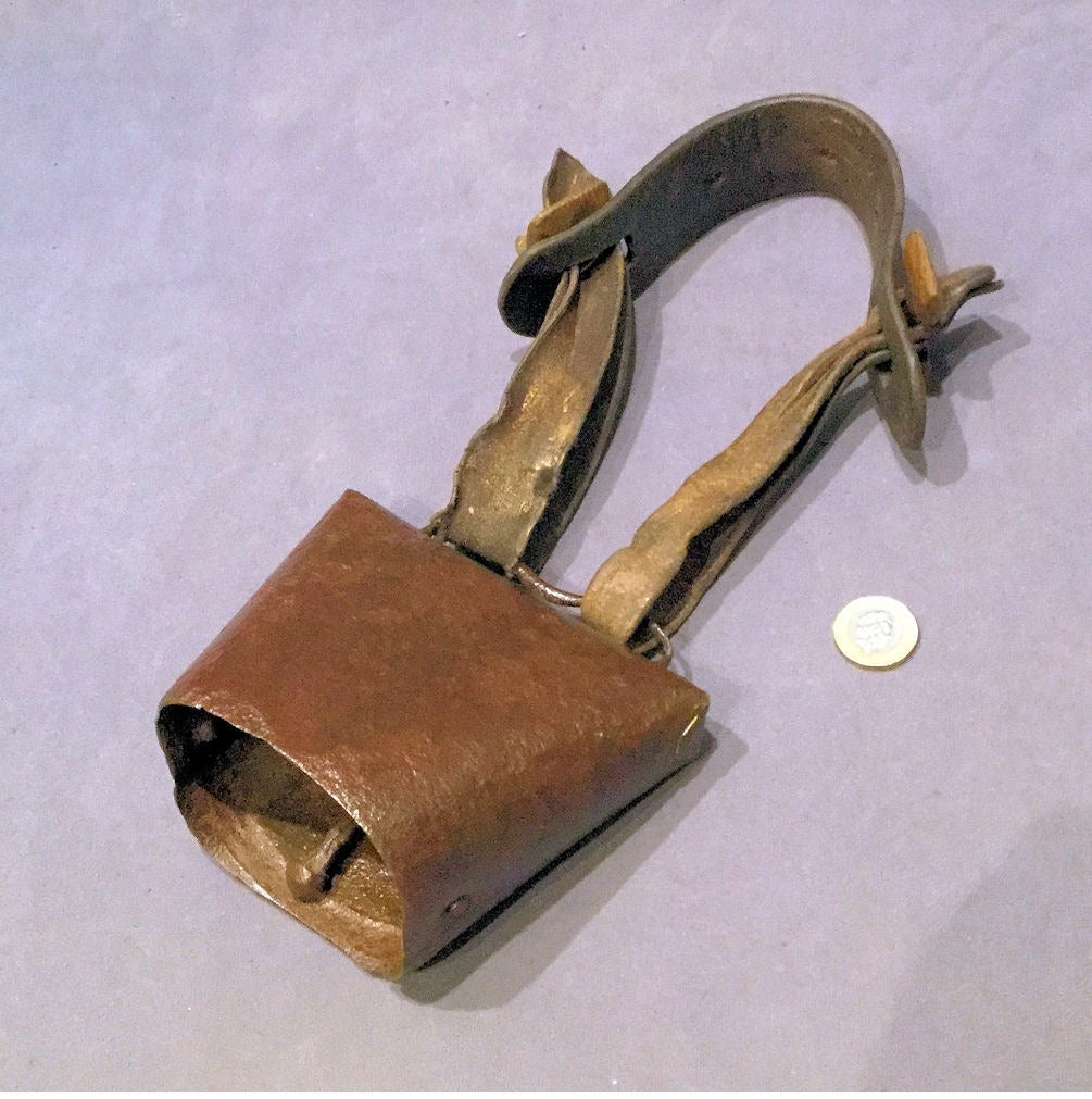 Clucket Sheep Bell with Yoke — Wrought iron, late 19th century