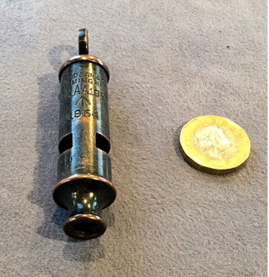 CNAA Military Whistle — Bronze, 1985