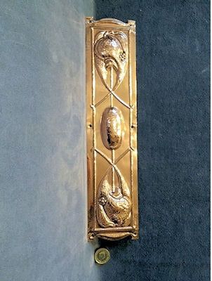 Copper Art Nouveau Fingerplate, 8 available — Copper, circa 1900