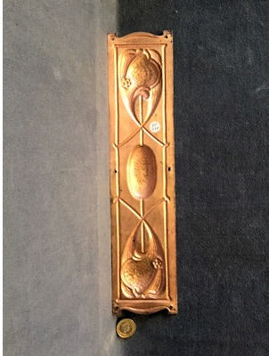 Copper Art Nouveau Fingerplate, 8 available — view 2