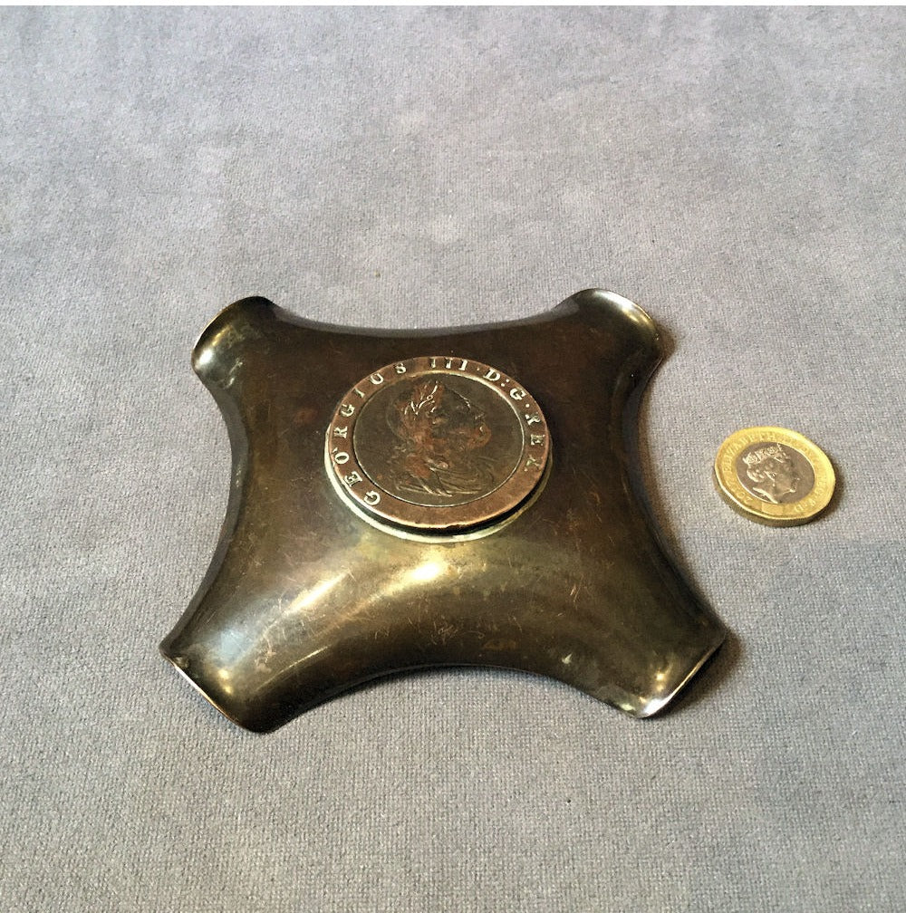 Copper Bowl Inset with 1797 Cartwheel Penny — view 2