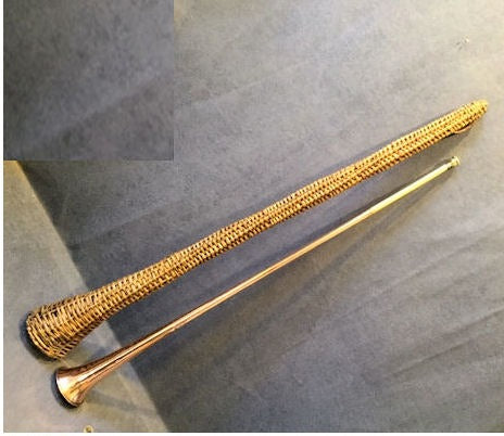 Copper Coaching Horn in Basket Case — view 2