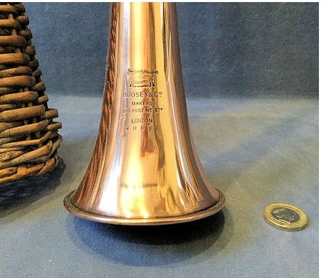 Copper Coaching Horn in Basket Case — view 3