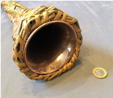 Copper Coaching Horn in Basket Case — view 4