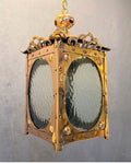 Copper Electric Hall Lantern — Copper, 1920's