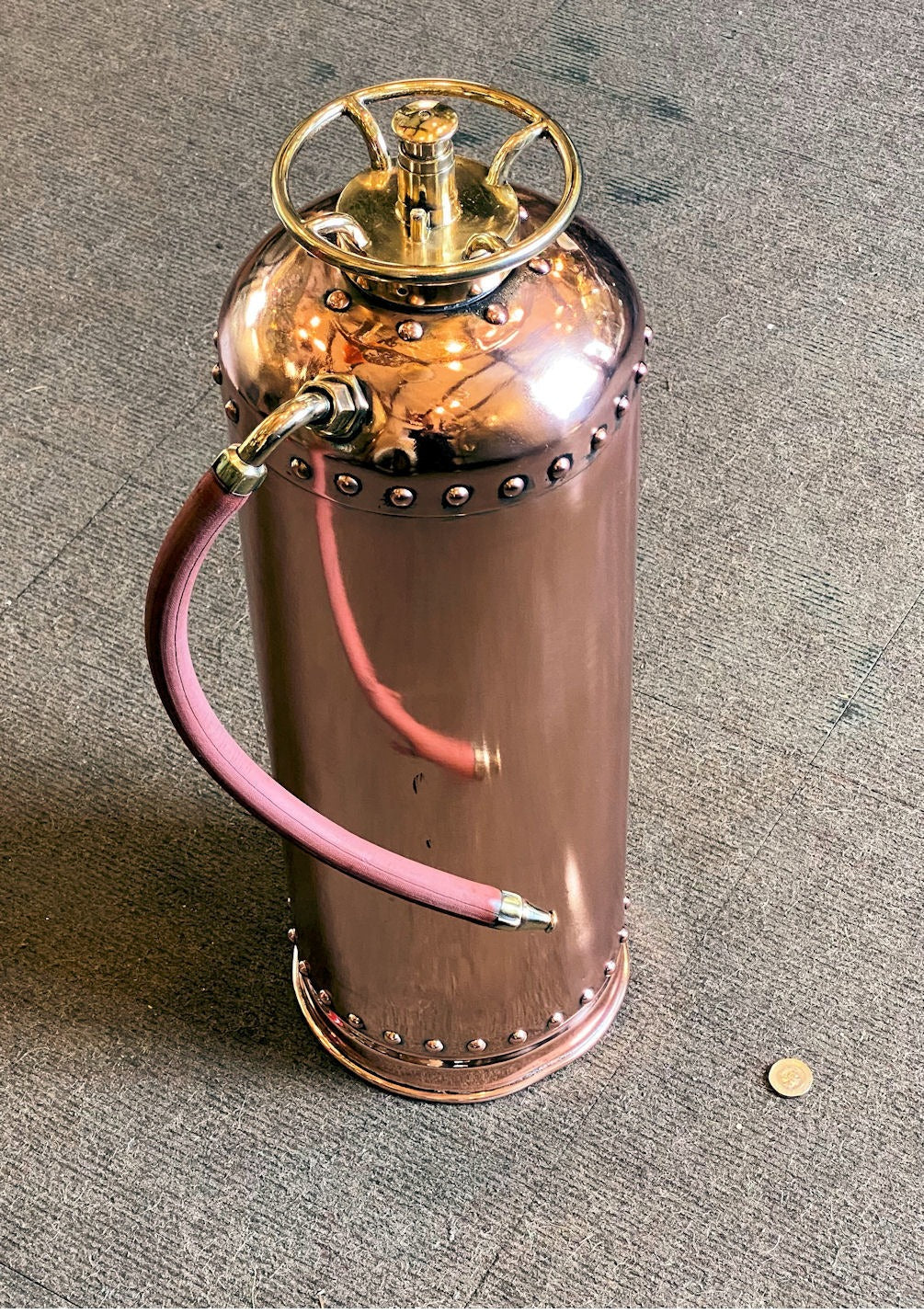 Copper Fire Extinguisher — Copper, 1930's