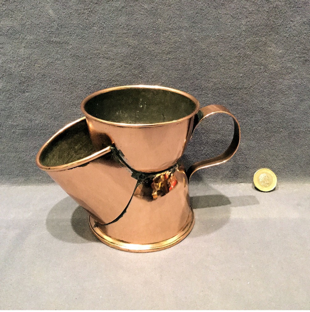 Copper Gents Shaving Mug — Copper, circa 1900