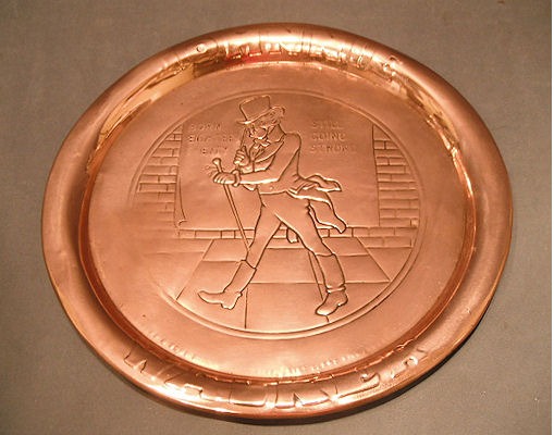 Copper Johnnie Walker Tray, 4 available — Copper, 1920's