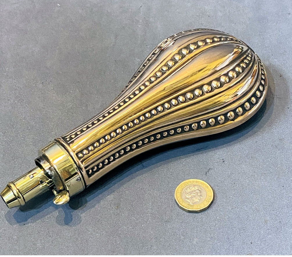 Copper Powder Flask — Copper, late 19th century