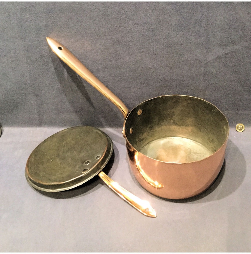 Copper Saucepan with Lid — view 3