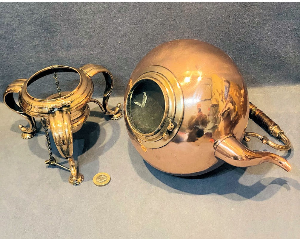 Copper Spirit Kettle on Stand — view 5
