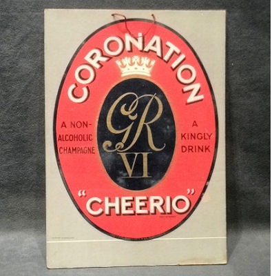 Coronation Cheerio Card Advert — 1937